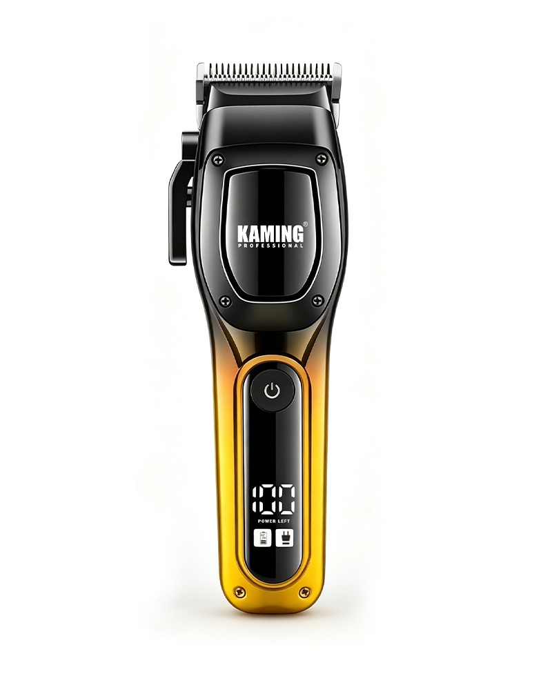 Kaming 1709 Nouvelle tondeuse à cheveux professionnelle haute puissance avec affichage numérique pour salon et toilettage pour hommes
