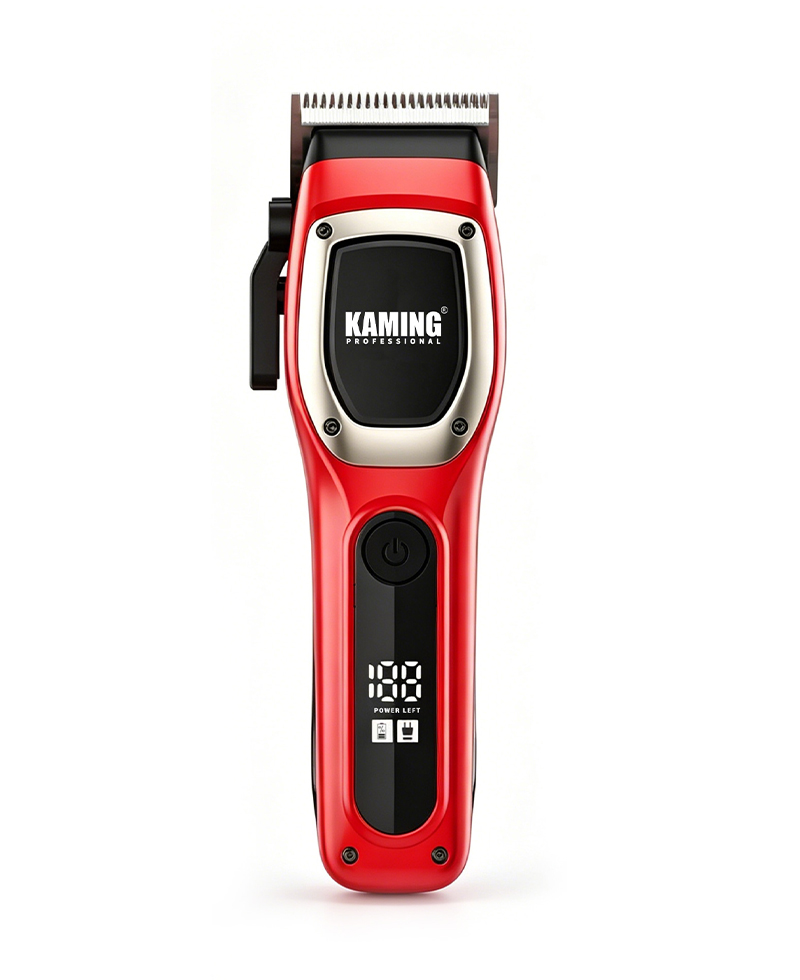 Kaming 1709 Nouvelle tondeuse à cheveux professionnelle haute puissance avec affichage numérique pour salon et toilettage pour hommes